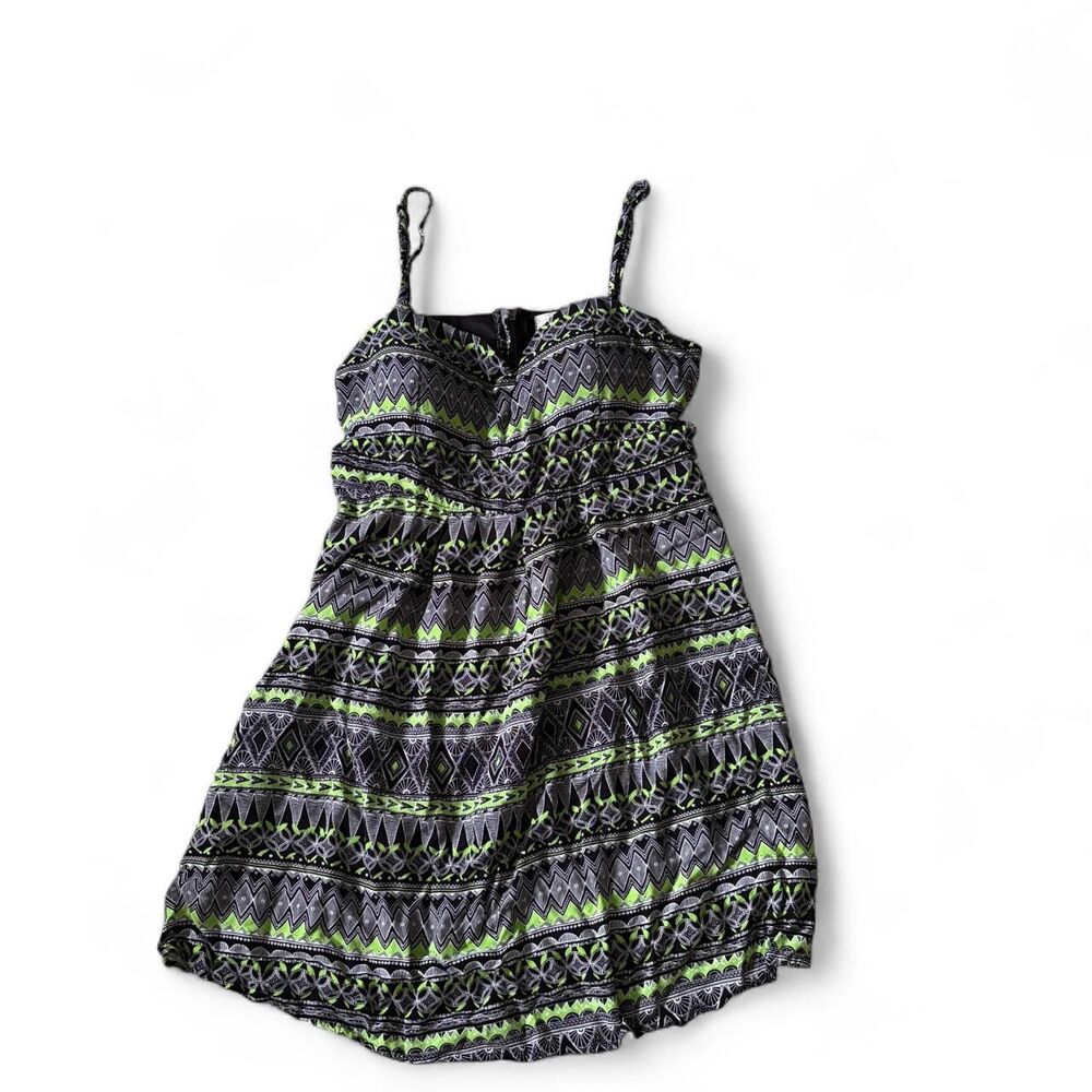 Derek-heart Women's Black and Green Dress